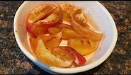 Microwave Cinnamon Apple Slices Recipe - Healthy Baked Apple Dessert - No Added Sugar, Quick & Easy!