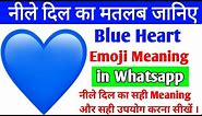 Blue Heart Emoji Meaning in Whatsapp | नीले दिल का मतलब | Emoji meaning |