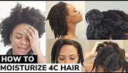 The ONLY Video You Need on How to Moisturize DRY 4C Natural Hair | DETAILED TUTORIAL 🙌🏽 💦