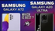 Samsung Galaxy A72 vs Samsung S20 Ultra