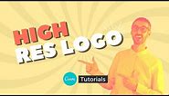 How to download a logo in high resolution in Canva