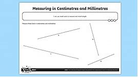 Measuring in Centimetres and Millimetres Worksheet