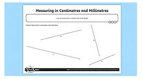 Measuring in Centimeters and Millimeters Worksheet