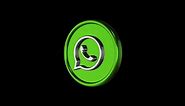 Download 3d whatsapp circle icon Transparent Background Alpha free