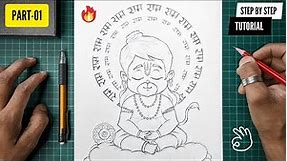 How To Draw Cute Little Hanuman Ji Step By Step Tutorial For Beginners @AjArts03