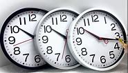QWANPET 9 Inch Modern Wall Clock, White, Quartz Silent, Non Ticking, Decorative, Easy Installation, 1 Year Warranty