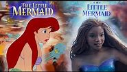 The Little Mermaid (1989/2023) side-by-side comparison