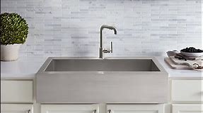 Retrofit Installation - Vault Farmhouse Stainless Steel Sink