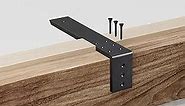 1/4 Inch Thick Countertop Support Bracket, 3 Pack Solid Iron Steel Heavy Duty Hidden Floating L Shelf Brackets 10 Inch, Shelving Support Metal Hardware for Mantel Granite Countertop
