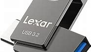 Lexar E32C 128GB Type-C USB Flash Drive, USB-A&USB-C 3.2 Gen 1 Dual Drive OTG 100MB/s Read, Thumb Drive Swivel Design Jump Drive for USB 3.0/2.0, Memory Stick for Android Smartphone, Laptop, PC