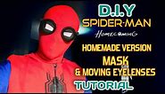 Make a Spiderman Homecoming Homemade Version Mask w/ Moving Eyelenses | Tutorial