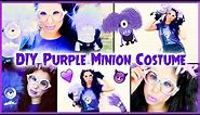DIY Evil Purple Minion Costume, Makeup & Hair Halloween Tutorial!