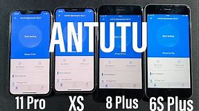 Iphone 11 Pro vs XS vs 8 Plus vs 6S Plus Antutu Benchmark