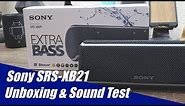Sony SRS XB21 Extra Bass Bluetooth Speaker Unboxed