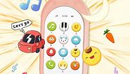Richgv Baby Toy Cell Phone, Electronic Learning Smartphone Toy, Interactive Educational Cell Phone Toys, Toddler Cell Phone, with Music Lights Laugh Songs Dialogue, for Boys and Girls Aged 6months