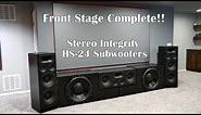 Stereo Integrity HS-24 SUBWOOFERS Finished! Painting Crazy DIY Home Theater Subs and DEMOS!!