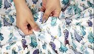 Soimoi Blue Velvet Fabric Bats Animal Fabric Prints by Yard 58 Inch Wide