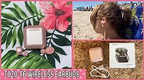 TozoT6 Rose Gold Wireless EarBuds Bluetooth Headphones