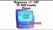 Magnavox 13" CRT TV DVD Combo Player HiFi Vtg Retro Gaming