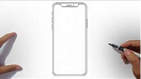 How To Draw MOBILE PHONE With Pen In Slow Art Easy