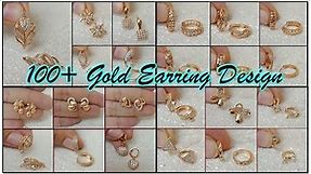 100+ Daily Wear Gold Earring Design 2021 | Simple Light Weight Gold Earring - Indian Fashion Trends