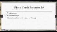Thesis Statements & Structure