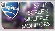Rocket League - How to Play Split Screen on Multiple Monitors (TUTORIAL)