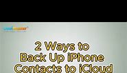 How to back up iPhone contacts to iCloud #howto #backupiphone #contacts #icloud