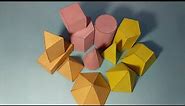 How to make shapes / geometric shapes model making / 3d geometric shapes / mathematical shapes.