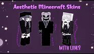 Aesthetic HD Minecraft Skins~With links~MCPE~ Black Theme