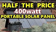 NEW 400 watt portable solar panel by ALLPOWERS. Half the price with good results.