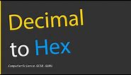 How to convert decimal to hexadecimal