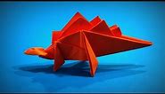 Origami Dinosaur | How to Make a Paper Dinosaur Stegosaurus DIY | Easy Origami ART | Paper Crafts