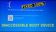 Inaccessible Boot Device Windows 10 After BIOS Update, Reset or SSD Clone