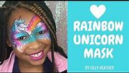 Rainbow Unicorn Mask Face Painting Design