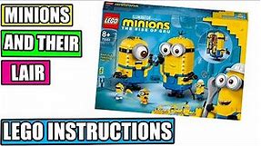 LEGO Instructions: How to Build BRICK BUILT MINIONS AND THEIR LAIR - 75551 (LEGO MINIONS)