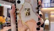Square Plating Gold Foil Marble phone case
