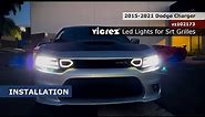 Vicrez LED Lights for SRT Grilles vz102173| Dodge Charger 2015-2021| Installation