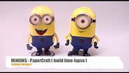 How to make Minions PaperCraft - build time-lapse.