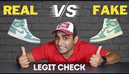 Real Vs Fake Sneakers | Air Jordan 1 High Turbo Green Legit check | How to spot Fake Sneakers
