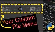 Extending Blender Pie Menus with Custom Operators using Python
