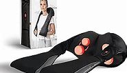 Sharper Image Shiatsu Neck + Back Kneading Massager, Rotating Massage Nodes with Arm Straps, Pain & Tension Relief, Improve Relaxation & Circulation, Reduce Stress, Valentine's Day Gift