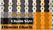 ✅ Motorcycle Chain Sizes - Complete list for all models