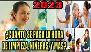 👉 CUANTO SE PAGA LA HORA de empleada domestica 2023, niñera, cuidado de personas, cocineros ...