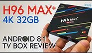 H96 MAX PLUS 4K ANDROID 8.1 TV Box Full Review