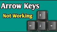 Keyboard Arrow Keys Not Working Windows 10 | Arrow Button Not Working On Keyboard