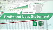 Profit and Loss Statement Excel Template Step-by-Step Video Tutorial by Simple Sheets