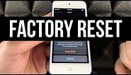 How to Factory Reset iPod touch