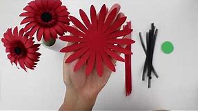 *NEW*! Mini Gerbera Daisy Template | Easy Full Tutorial | Pearl Paper Flowers