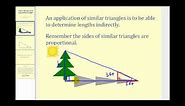 Indirect Measurement Using Similar Triangles